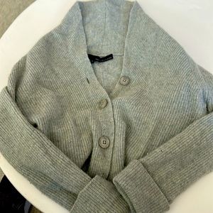 360 Cashmere Steel Gray 100% Cashmere Sweater Cardigan